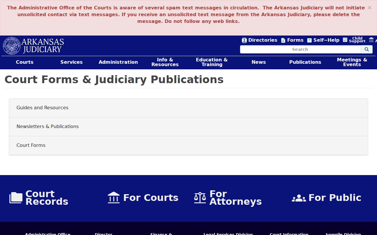 Cleburne County civil court docket forms and publications