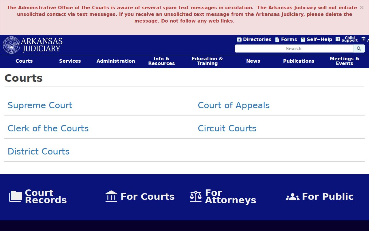 Cleburne County court docket Arkansas court hierarchy
