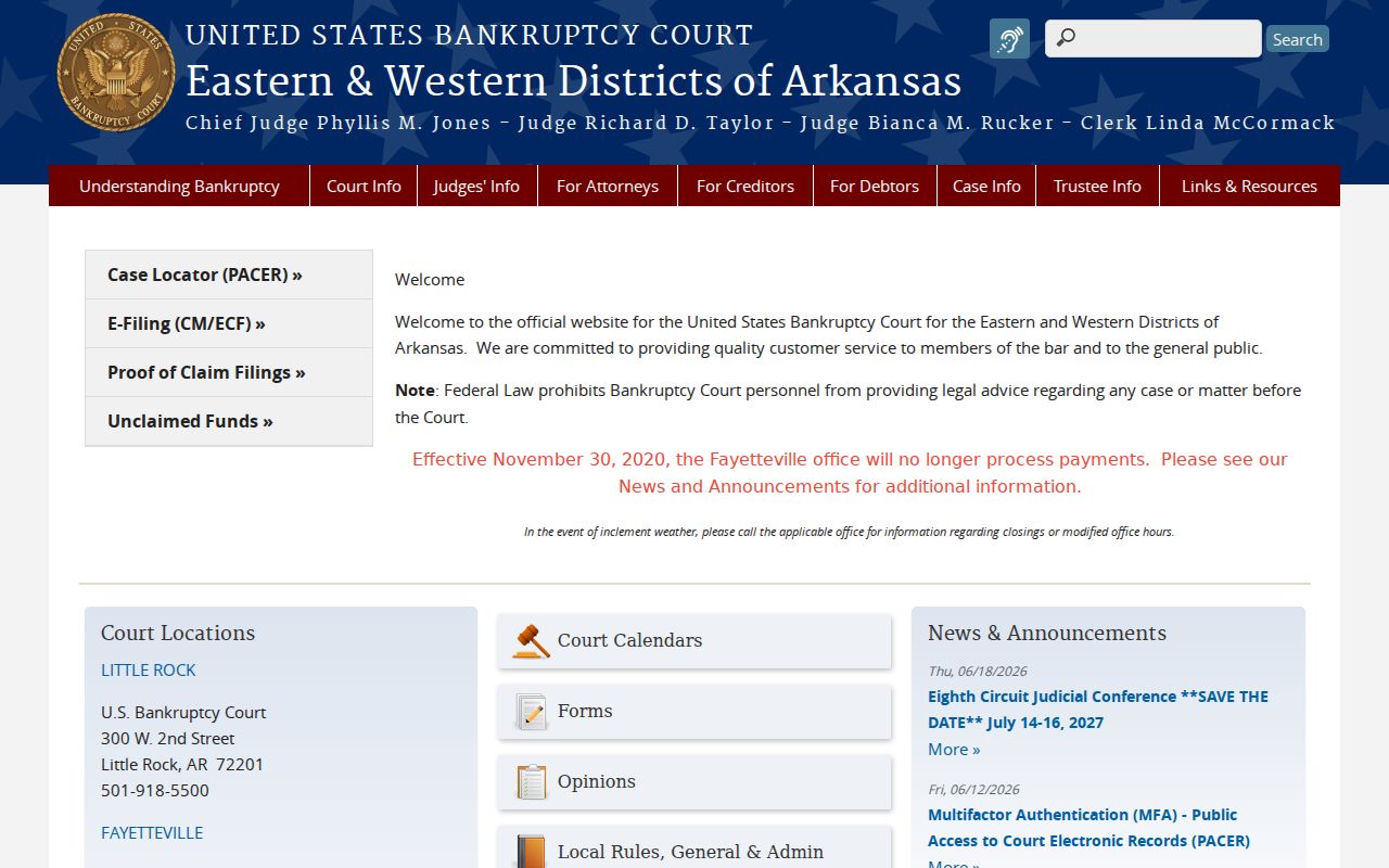 Cleburne County traffic court records compared with the federal bankruptcy court site