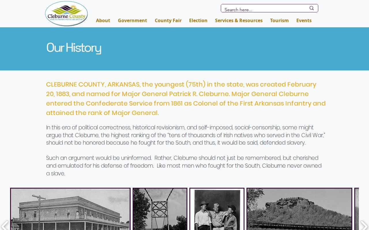 Cleburne County history source related to traffic court record locations